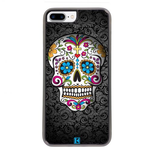 theklips-coque-iphone-7-plus-8-plus-sugar-skull-flower