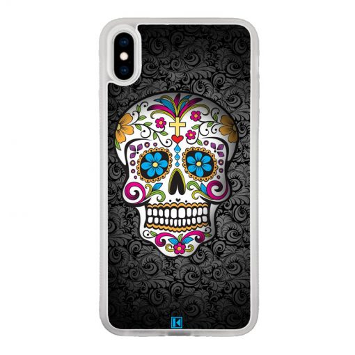 theklips-coque-iphone-x-iphone-xs-rubber-translu-sugar-skull