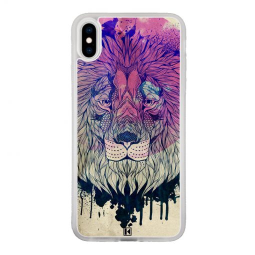 theklips-coque-iphone-xs-iphone-x-rubber-translu-lion-face