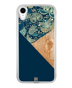 theklips-coque-iphone-xr-graphic-wood-bleu