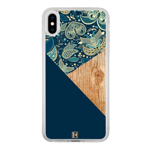 theklips-coque-iphone-xs-iphone-x-rubber-translu-graphic-wood-bleu