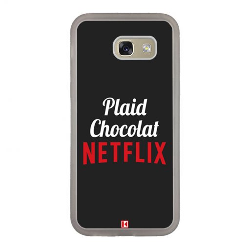 Coque Galaxy A5 2017 – Plaid Chocolat Netflix