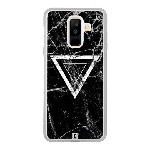 Coque Galaxy A6 Plus – Black marble