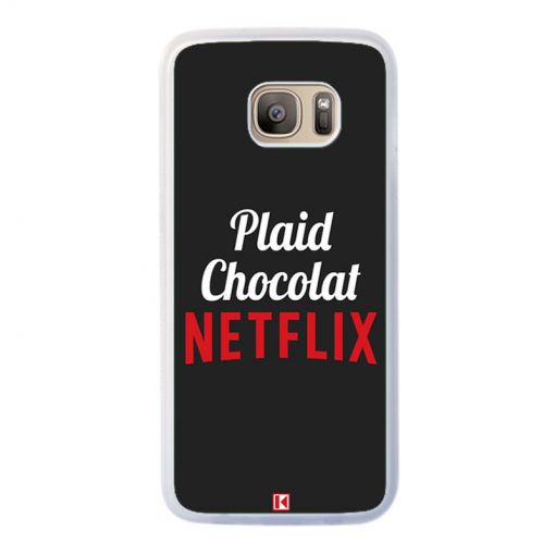 Coque Galaxy S7 Edge – Plaid Chocolat Netflix