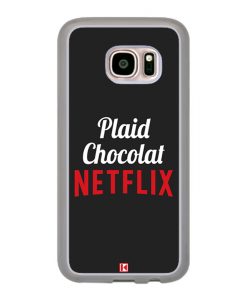 Coque Galaxy S7 – Plaid Chocolat Netflix