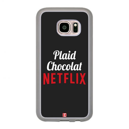 Coque Galaxy S7 – Plaid Chocolat Netflix