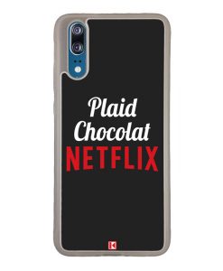 Coque Huawei P20 – Plaid Chocolat Netflix