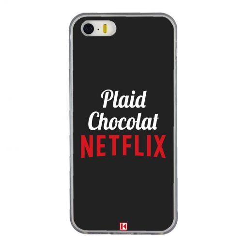Coque iPhone 5/5s/SE – Plaid Chocolat Netflix