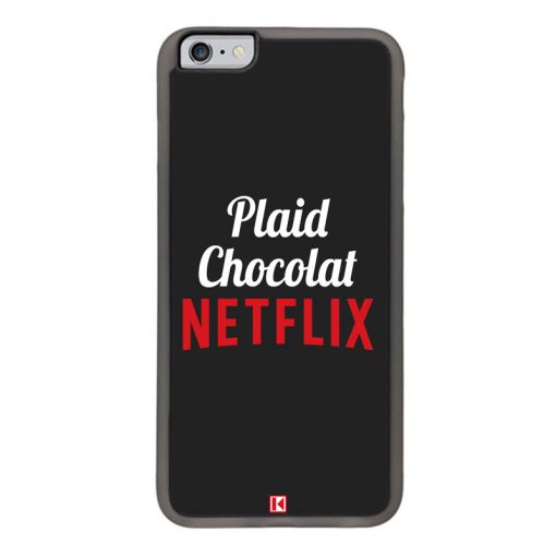 Coque iPhone 6 Plus / 6s Plus – Plaid Chocolat Netflix