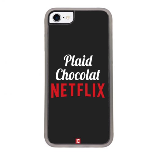 Coque iPhone 7 / 8 – Plaid Chocolat Netflix