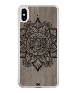 Coque iPhone X / Xs – Mandala on wood