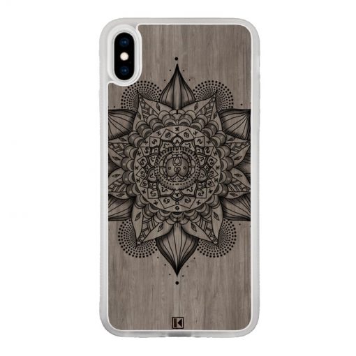Coque iPhone X / Xs – Mandala on wood