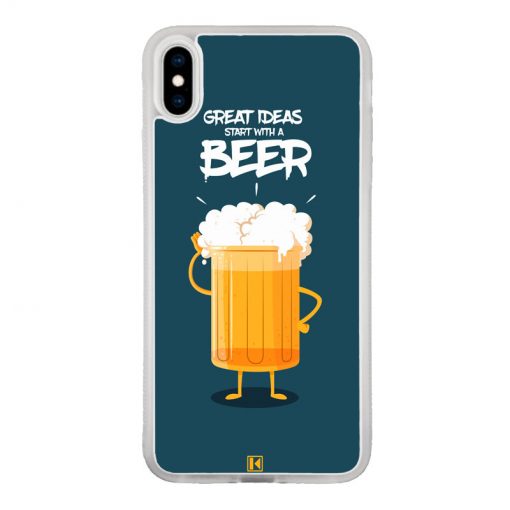 Coque iPhone X / Xs – Start with a beer