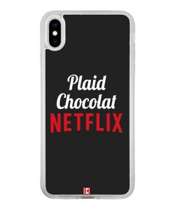 Coque iPhone Xs Max – Plaid Chocolat Netflix