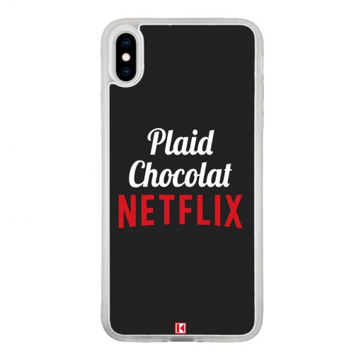 Coque iPhone Xs Max – Plaid Chocolat Netflix