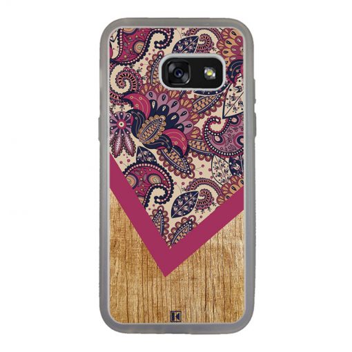 Coque Galaxy A3 2017 – Graphic wood rouge