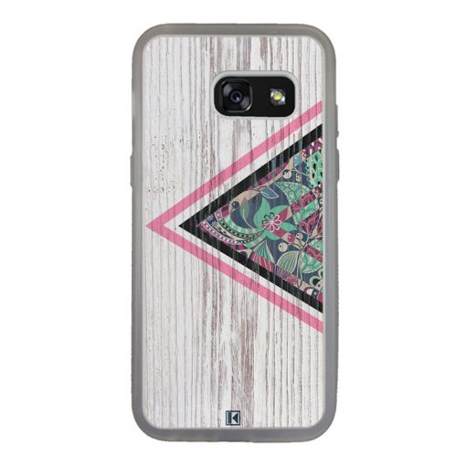 Coque Galaxy A3 2017 – Triangle on white wood