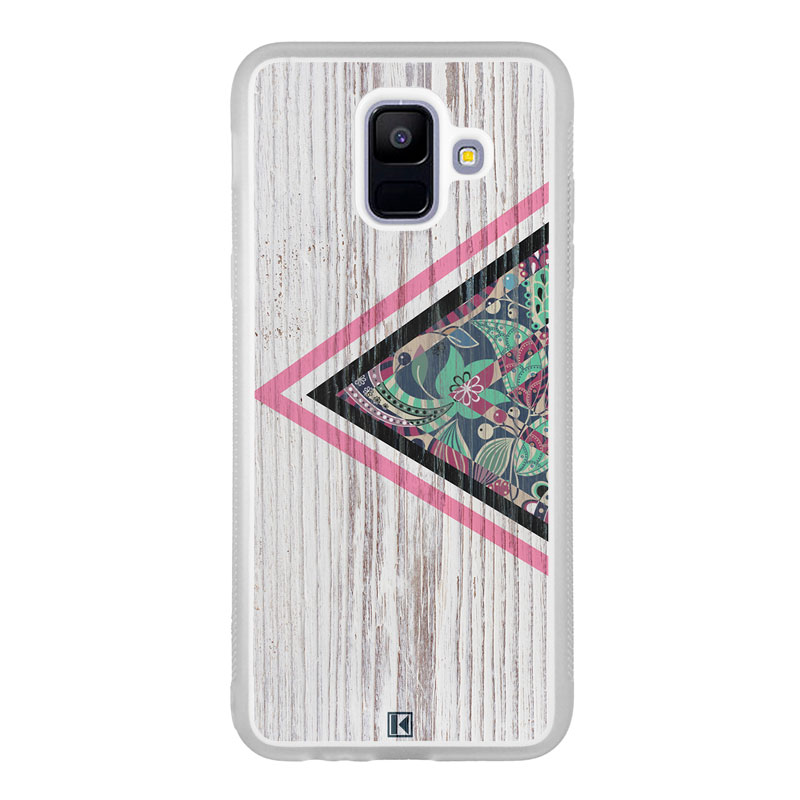 theklips-coque-galaxy-a6-2018-triangle-on-white-wood Coque Galaxy A6 2018 – Triangle on white wood