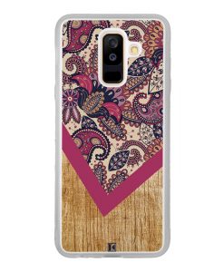 Coque Galaxy A6 Plus – Graphic wood rouge