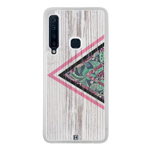Coque Galaxy A9 2018 – Triangle on white wood