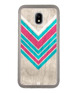 Coque Galaxy J3 2017 – Chevron on white wood