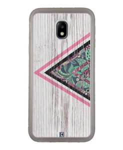 Coque Galaxy J3 2017 – Triangle on white wood