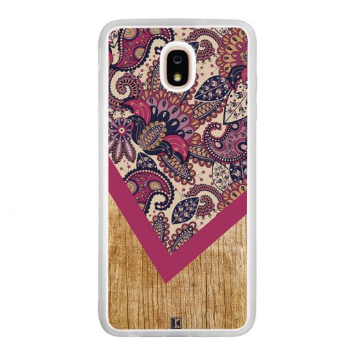 Coque Galaxy J7 2018 – Graphic wood rouge