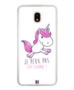 Coque Galaxy J7 2018 – Je peux pas j'ai licorne