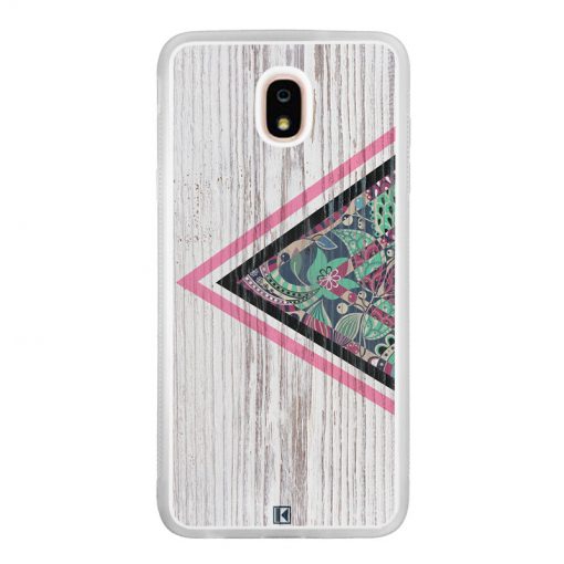 Coque Galaxy J7 2018 – Triangle on white wood