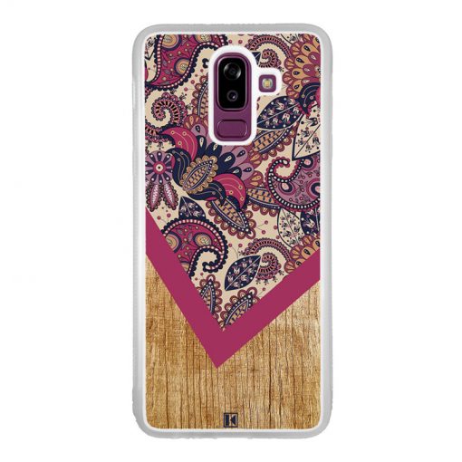Coque Galaxy J8 2018 – Graphic wood rouge