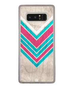 Coque Galaxy Note 8 – Chevron on white wood