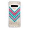 Coque Galaxy S10 – Chevron on white wood