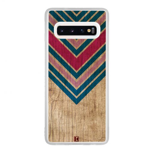 Coque Galaxy S10 – Chevron on wood