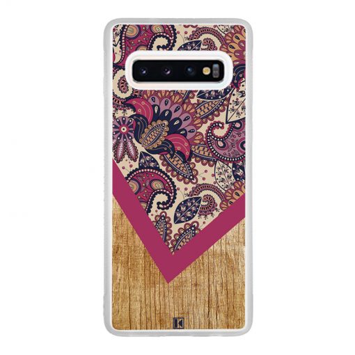 Coque Galaxy S10 – Graphic wood rouge