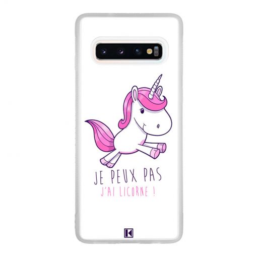 Coque Galaxy S10 – Je peux pas j'ai licorne