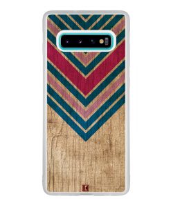 Coque Galaxy S10 Plus – Chevron on wood