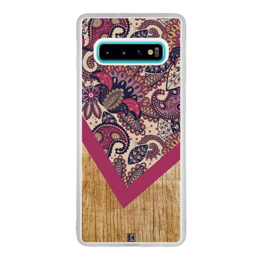 Coque Galaxy S10 Plus – Graphic wood rouge