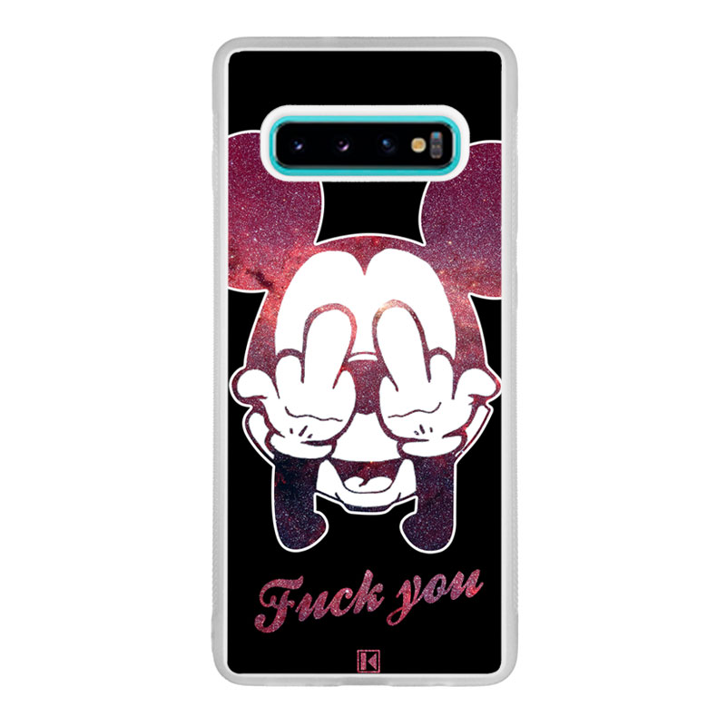 مزيل مناكير مناديل Coque Galaxy S10 Plus – Mickey fuck you