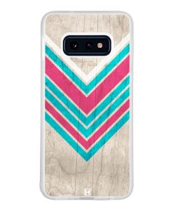 Coque Galaxy S10e – Chevron on white wood