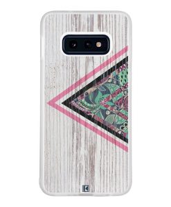 Coque Galaxy S10e – Triangle on white wood