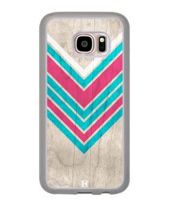 Coque Galaxy S7 – Chevron on white wood