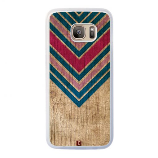 Coque Galaxy S7 Edge – Chevron on wood