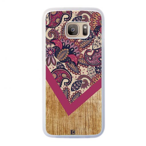 Coque Galaxy S7 Edge – Graphic wood rouge