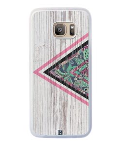 Coque Galaxy S7 Edge – Triangle on white wood