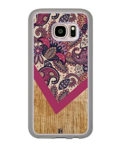 Coque Galaxy S7 – Graphic wood rouge
