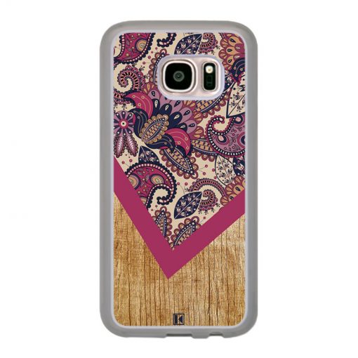 Coque Galaxy S7 – Graphic wood rouge