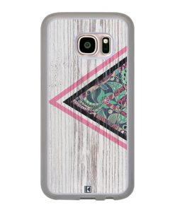 Coque Galaxy S7 – Triangle on white wood