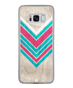 Coque Galaxy S8 – Chevron on white wood