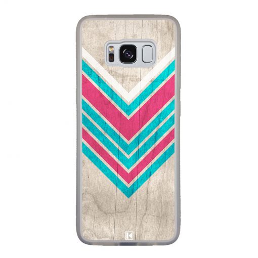 Coque Galaxy S8 – Chevron on white wood