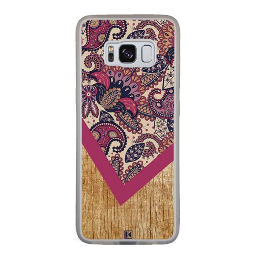 Coque Galaxy S8 – Graphic wood rouge